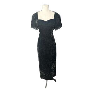 Vintage Liz Claiborne Crushed Velvet Dress Size M L USA